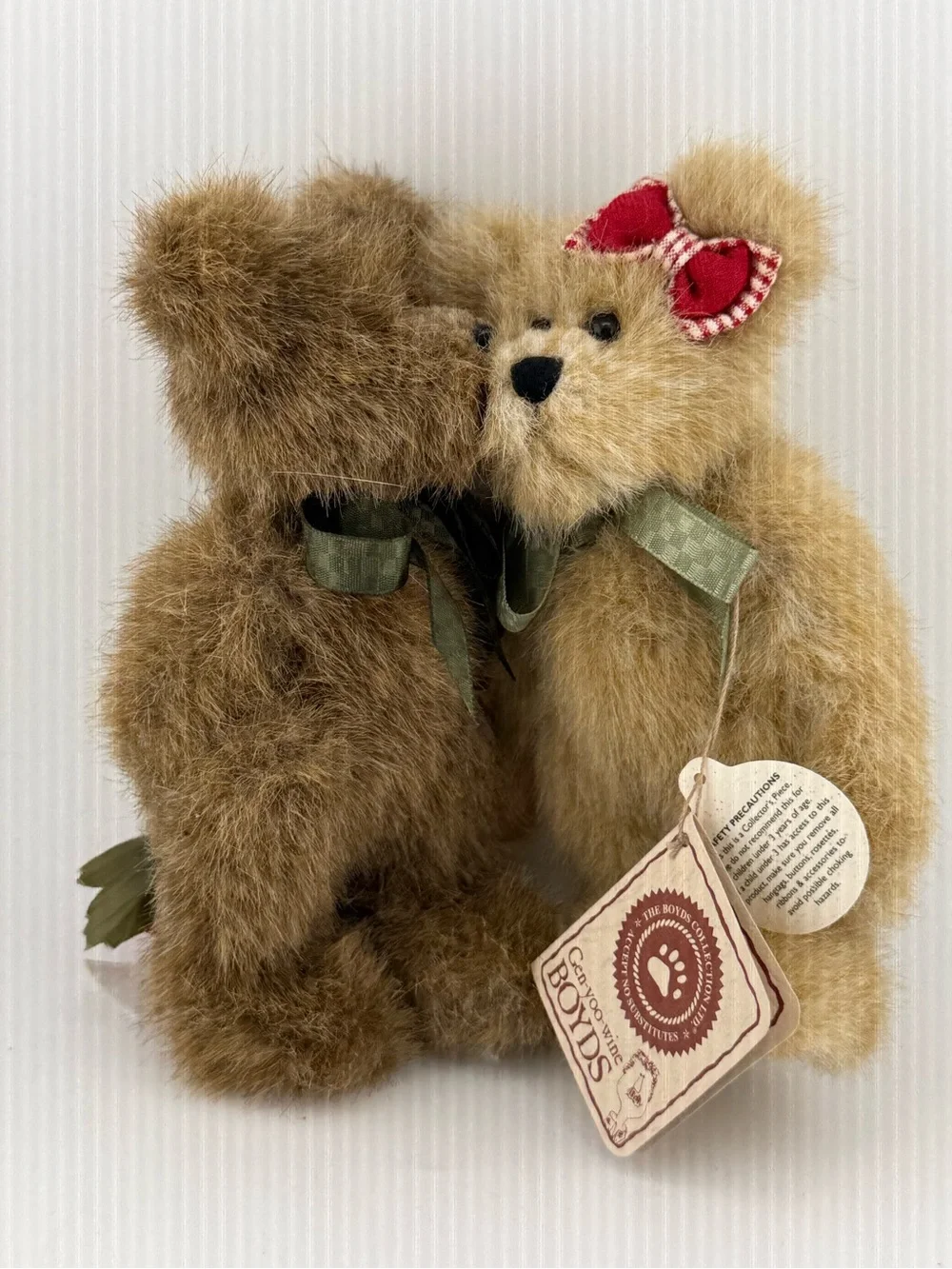 Boyds Bears Hugs N Kisses #903010 T.J.’s Best Dressed Anniversary Bears Tags